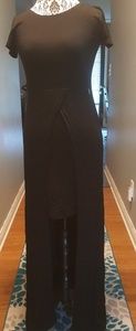 High/low Black dress